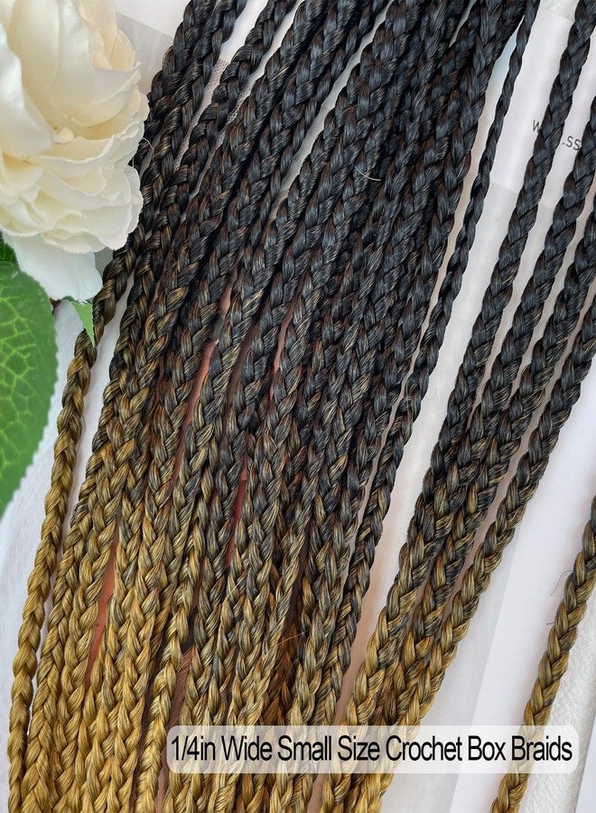 Chicmoi Ombre Blonde Crochet Box Braids Pre Looped 1B/27/613 Box Braids Crochet Hair 144 strands Small Size Soft Pre-looped Crochet Hair for Black Women Chicmoi Hair (T1B/27/613, 24 inch box braids 6 pack) - Image 5