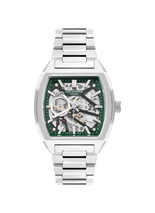 Lee Cooper Men's Watch, Automatic  Display and Metal Strap - LC07976.370, Silver
