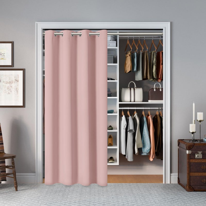 AOSKY الستائر الأبواب AOSKY لخصوصية المدخل الستائر Gromet Closet للازتاحة في غرفة النوم ستارة نافذة الإضاءة الإضاءة الحرارية لإسقاط غرفة المعيشة مجموعة واحدة من الألواح - Image 2