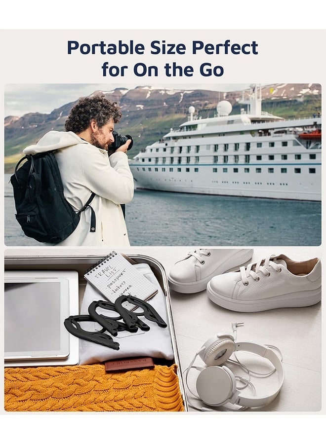 24 قطعة من شماعات السفر، مستلزمات السفر الأساسية للسفن السياحية، مستلزمات الرحلات البحرية المحمولة، شماعات قابلة للطي لحقيبة السفر، مستلزمات التخييم في المركبات الترفيهية والطائرات والعطلات في أوروبا - Image 3