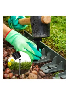 Y&D SYOSI 200 Pcs Plastic Landscape Garden Spikes, Sturdy Professional Tarp Stakes, Upgraded Multi-Use Spikes Erosion Anchor for Fabric Edging Yard Tents Cover (6 Inches)  - Image 4