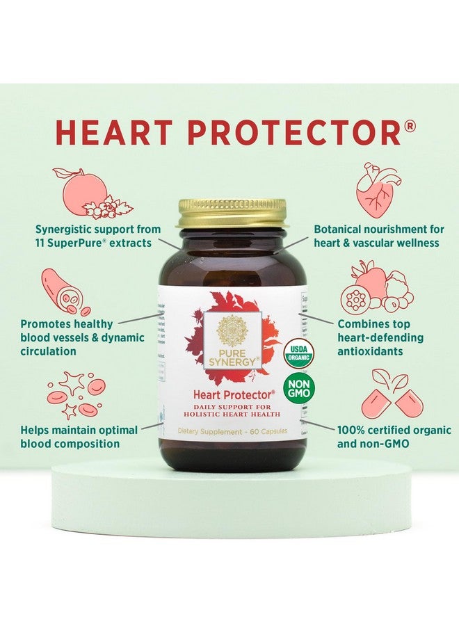 بيور سينرجي PURE SYNERGY Heart Protector | دعم صحة القلب العضوي | مكمل غذائي شامل للقلب مع توت الزعرور العضوي والريسفيراترول والناتوكيناز | لدعم القلب والدم والأوعية الدموية (60 كبسولة) - Image 3