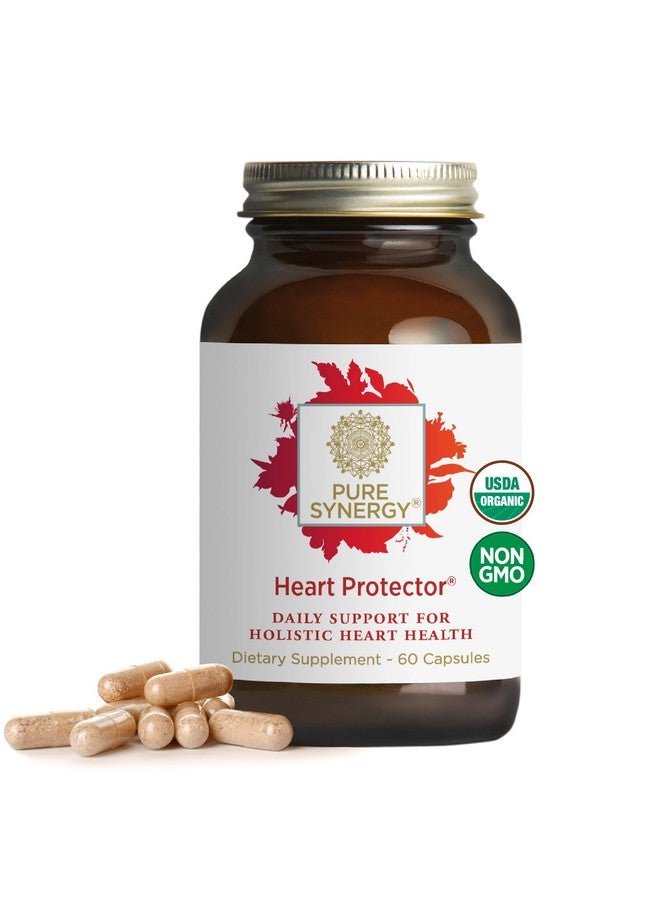 بيور سينرجي PURE SYNERGY Heart Protector | دعم صحة القلب العضوي | مكمل غذائي شامل للقلب مع توت الزعرور العضوي والريسفيراترول والناتوكيناز | لدعم القلب والدم والأوعية الدموية (60 كبسولة) - Image 1