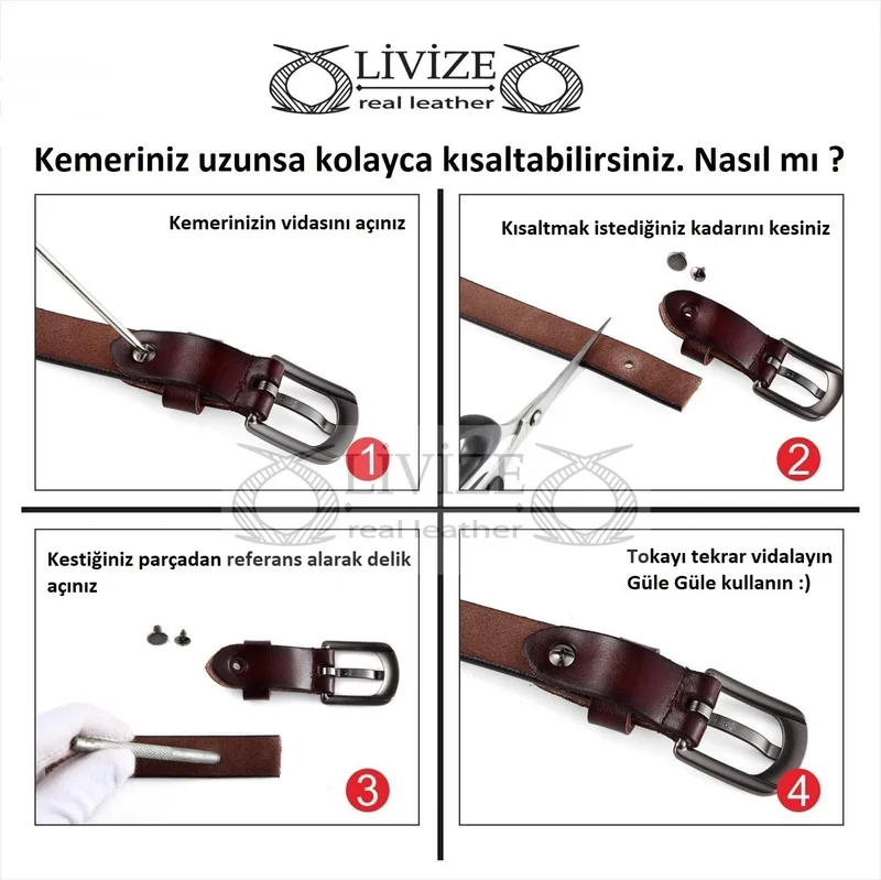Livize Leather Women's Belt 4 cm