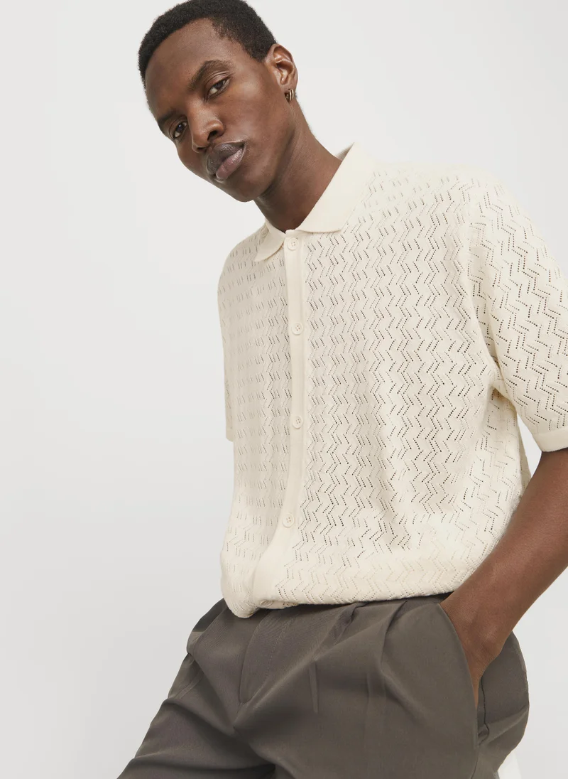 JACK & JONES  Knitted Short Sleeve Shirt for Men | Best Price UAE