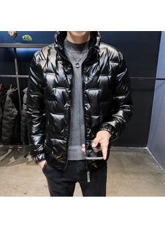 Generic Winter Padded Jacket Men Korean Trendy Thickened Casual Collar Black  - Image 2