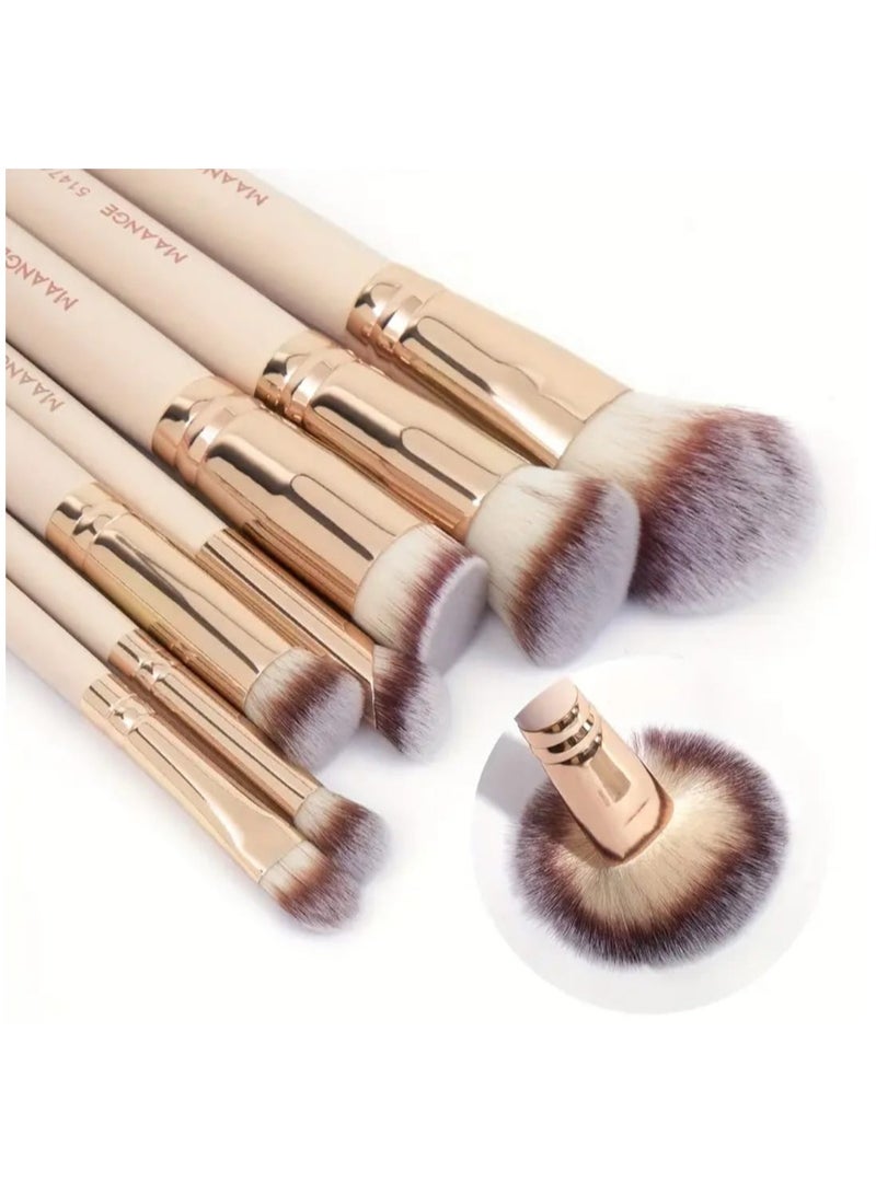 مانجي مجموعة أدوات مكياج مكونة من 23 قطعة، مجموعة فرش مكياج احترافية مكونة من 7 قطع، إسفنجة دمج مكونة من 16 قطعة، تتضمن فرش كريم الأساس وأحمر الخدود والكونسيلر وفرش التفاصيل - بحجم مناسب للسفر، مثالية كهدية، مجموعة فرش مكياج بحجم مناسب للسفر، فرش مكياج متينة - Image 4