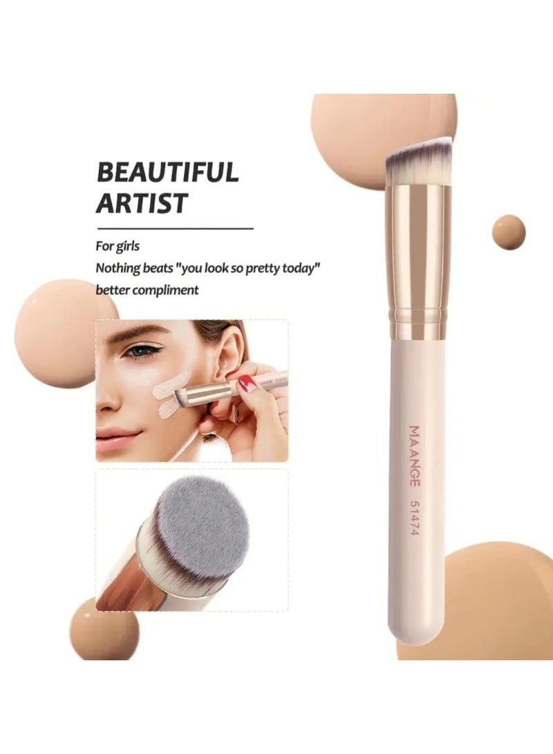 مانجي مجموعة أدوات مكياج مكونة من 23 قطعة، مجموعة فرش مكياج احترافية مكونة من 7 قطع، إسفنجة دمج مكونة من 16 قطعة، تتضمن فرش كريم الأساس وأحمر الخدود والكونسيلر وفرش التفاصيل - بحجم مناسب للسفر، مثالية كهدية، مجموعة فرش مكياج بحجم مناسب للسفر، فرش مكياج متينة - Image 5