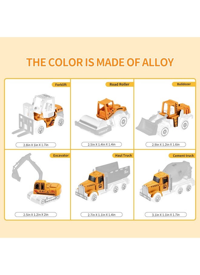 TEMI Toddler Toys for 3-9 Years Old Boys, Construction Toys Car Transport Vehicle W/Play Mat, Die-cast Alloy Engineering Vehicle Gifts for Age 3 4 5 6 Kids Child Boys Girls Birthday Party Favor  - Image 4