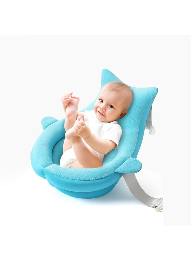 X spring Baby Bath Tub Soft Cushion And Non Slip Mat Ideal For Newborns To Toddlers Whimsical Ocean Design Non Slip Bath Seat Home And Travel Use Makes Toddler Bath Time Fun Baby Bath Essentials - Image 1