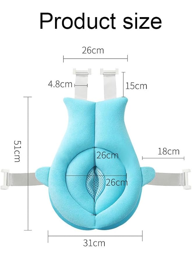 X spring Baby Bath Tub Soft Cushion And Non Slip Mat Ideal For Newborns To Toddlers Whimsical Ocean Design Non Slip Bath Seat Home And Travel Use Makes Toddler Bath Time Fun Baby Bath Essentials - Image 2