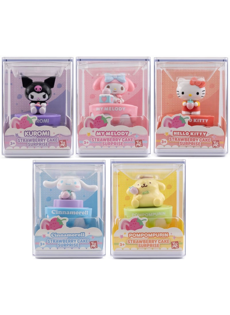 Hello Kitty Hello Kitty & Friends Strawberry Cake Surprise, Assorted 1 Piece (Character May Vary) | Collectible Figure | Display Figure | Perfect Gift for Kids and Adults Collectors!  - Image 1
