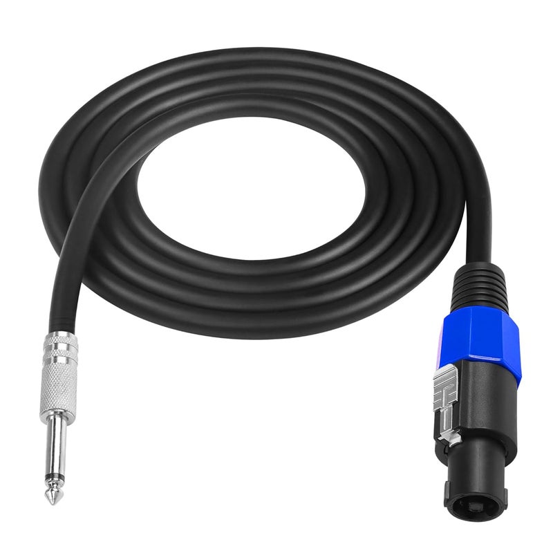 CERRXIAN 6FT 18M Speakon to 14 Male Speaker Cables Professional SpeakOn Male to 635mm TS Plug Wire Audio Amplifier Connection Cord for DJPA Speaker Cord with Twist Lock - Image 1