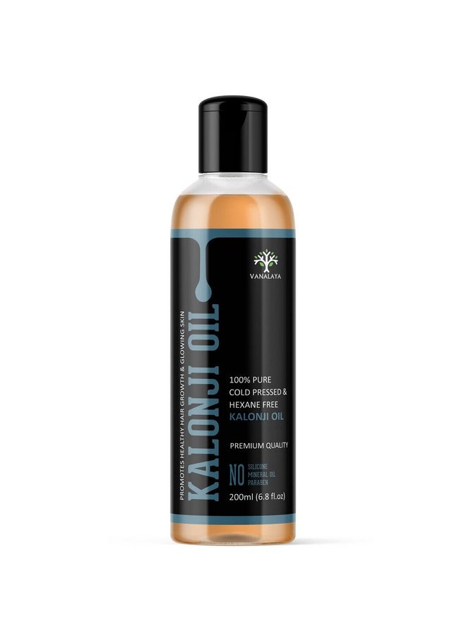 VANALAYA - Pure Cold Pressed Kalonji Oil, Black Seed Oil For Hair Growth & Skin Care No Mineral Oil, No Silicones 200Ml - Image 1