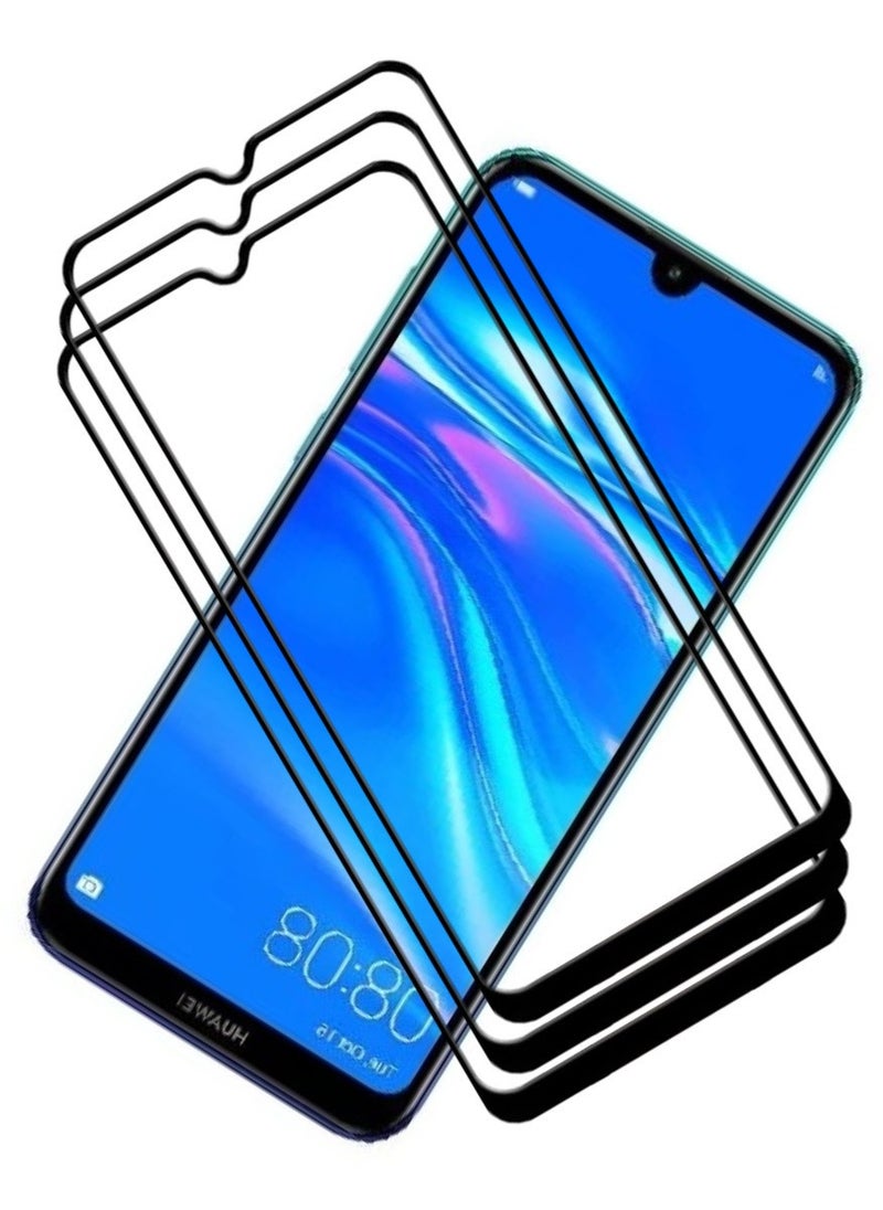 ACLIX 3 Pieces Antistatic ESD Dustproof Premium Quality High Definition Tempered Glass Screen Protector Designed For Huawei Y7 (2019) - Image 1