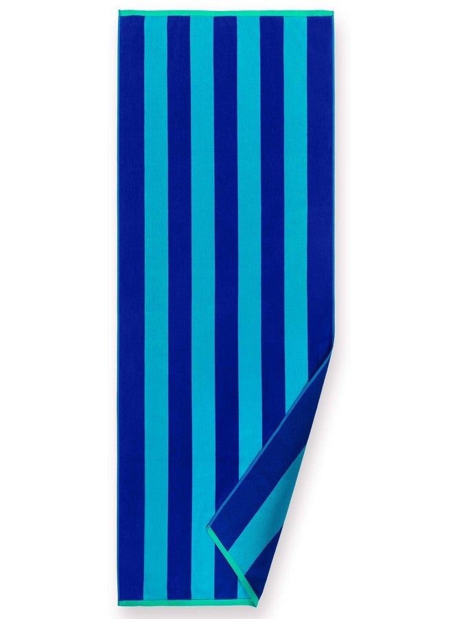 Softerry - Extra Soft Beach Towel 30 x 60 inch Cabana Stripe Hotel Pool and Resort Style Absorbent Terry 100% Cotton (Royal-Tur-Red-Pink, 4 Pack) - Image 2