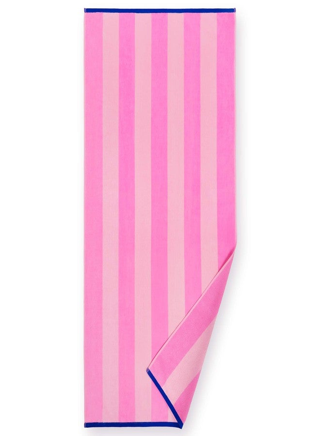 Softerry - Extra Soft Beach Towel 30 x 60 inch Cabana Stripe Hotel Pool and Resort Style Absorbent Terry 100% Cotton (Royal-Tur-Red-Pink, 4 Pack) - Image 5