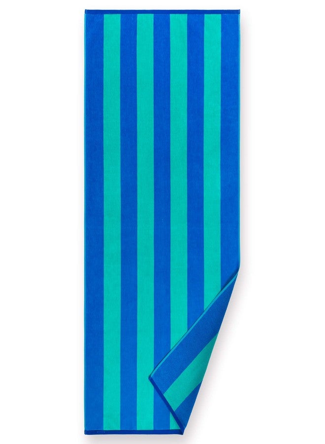 Softerry - Extra Soft Beach Towel 30 x 60 inch Cabana Stripe Hotel Pool and Resort Style Absorbent Terry 100% Cotton (Royal-Tur-Red-Pink, 4 Pack) - Image 3