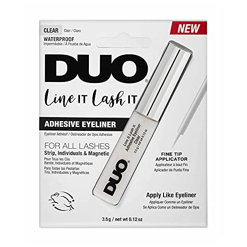DUO لاصق آيلاينر شفاف مقاوم للماء طويل الأمد من DUO Line It Lash It لشرائط الرموش المغناطيسية 012 أونصة - Image 1