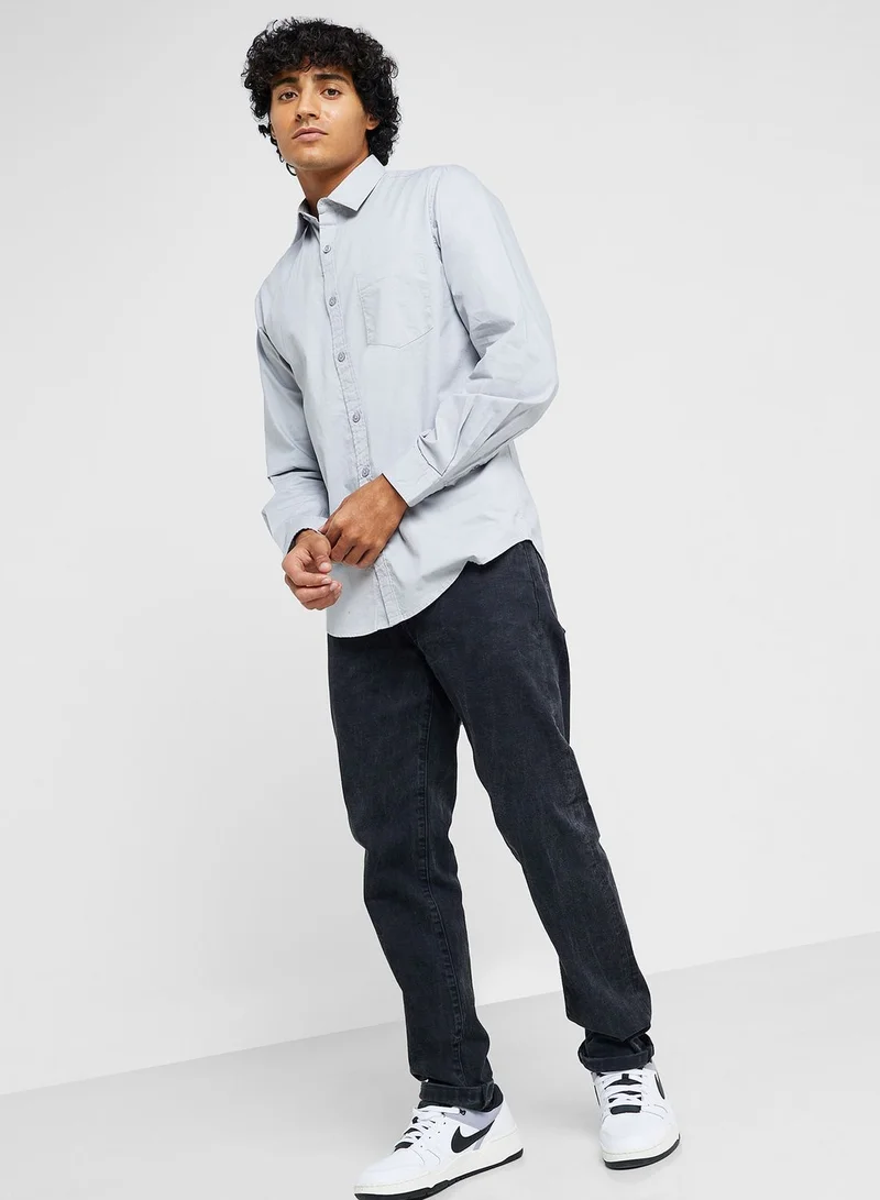 Seventy Five Pure Cotton Casual Double Pocket Shirt