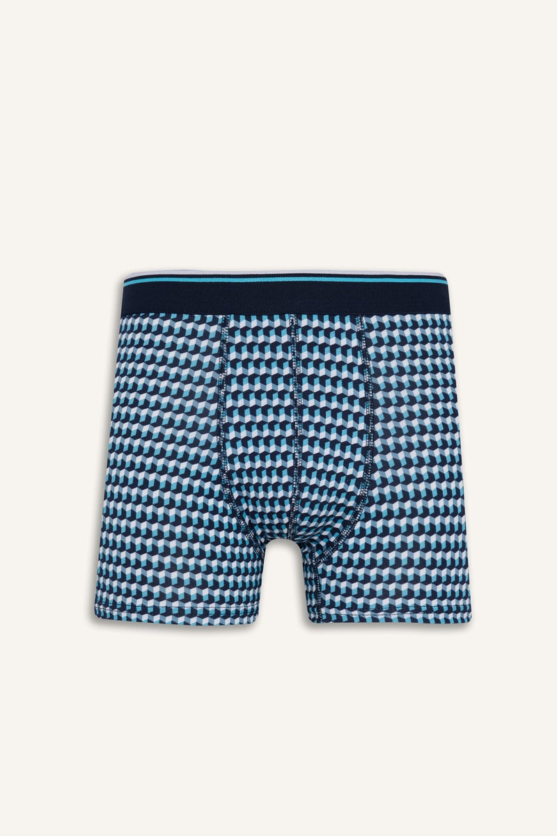 DeFacto Blue Man Regular Fit Knitted Boxer Casual - Image 5