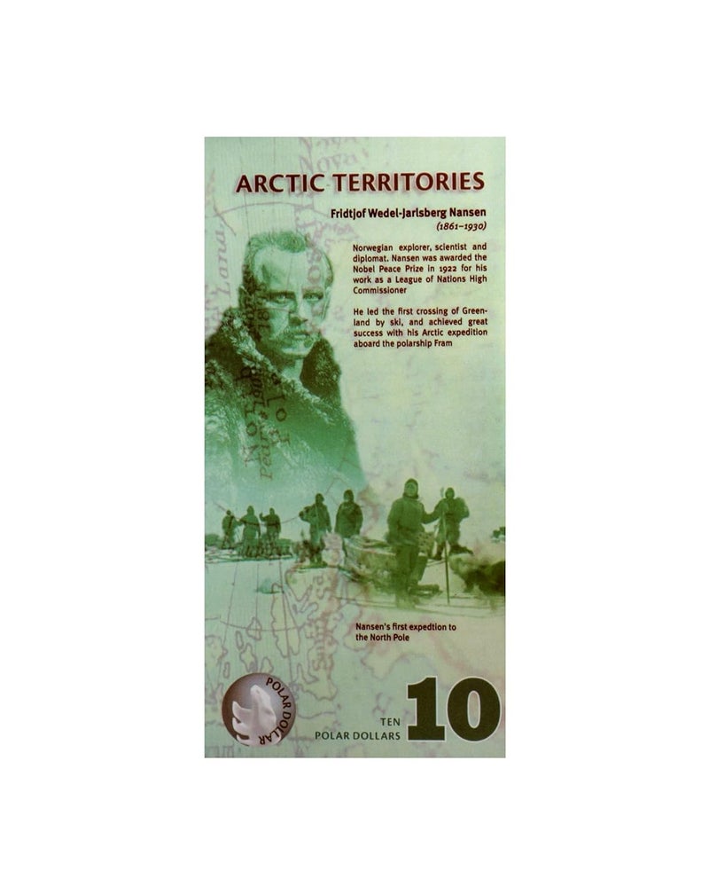 Arunrajsofia Store Fantasy Money of Arctic Territories for Collection (10 Polar Dollars) - Image 2