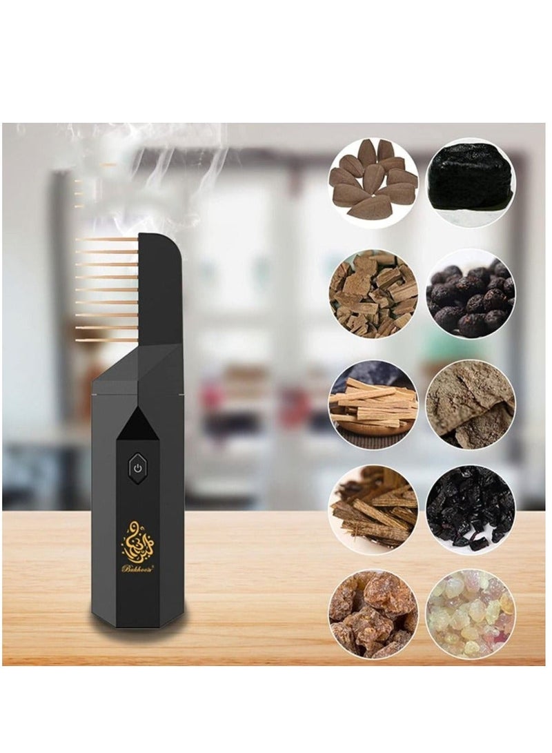 New Smart 2 in 1 Rechargeable Handheld Hair Incense Burner with Comb - Image 5
