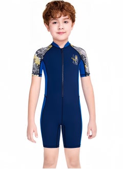 RedMapleTEK New Kids One Piece Swimsuit Short Sleeve Sun Protection Breathable Quick Dry Comfortable Diving Surfing Swimwear  - Image 1
