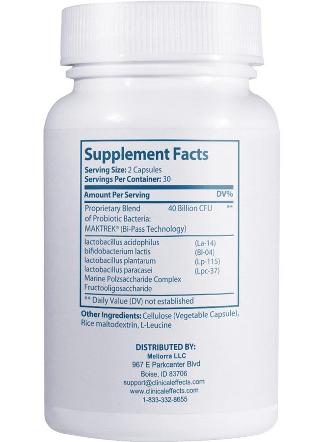 Clinical Effects Probiotic Complex - Gut Health Probiotics for Women and Men - 6 Key Organic Probiotic Strains to Support Digestion and Overall Health - 60 Veggie Probiotic Capsules - Made in The USA - Image 2