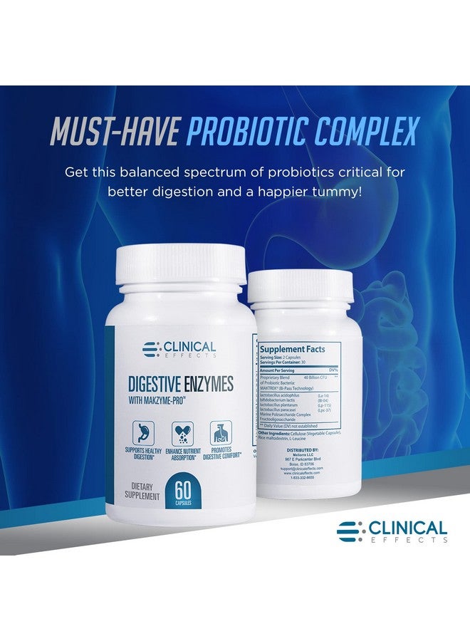 Clinical Effects Probiotic Complex - Gut Health Probiotics for Women and Men - 6 Key Organic Probiotic Strains to Support Digestion and Overall Health - 60 Veggie Probiotic Capsules - Made in The USA - Image 3