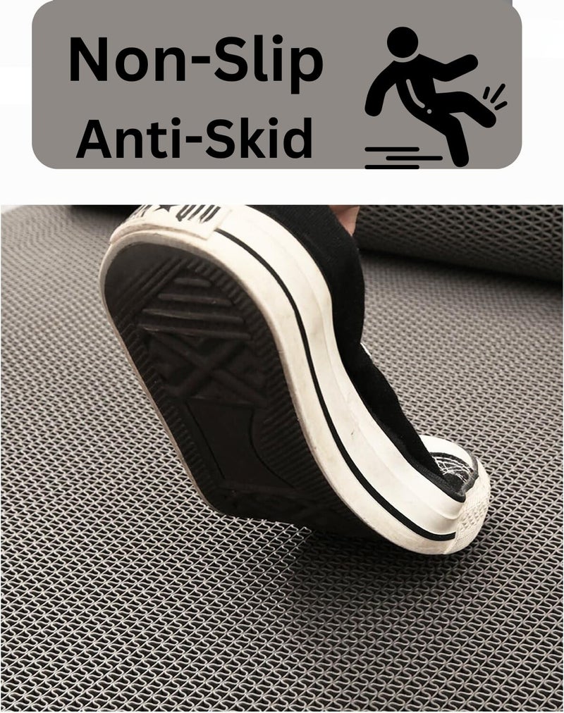 Purav Light Anti-Skid Non-Slip Waterproof Rubber Door Mat for Home Outdoor Entrance Large Size Foot Mats (16x24 Inch, Grey) - Image 2