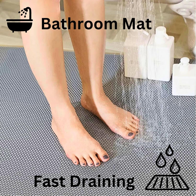 Purav Light Anti-Skid Non-Slip Waterproof Rubber Door Mat for Home Outdoor Entrance Large Size Foot Mats (16x24 Inch, Grey) - Image 3