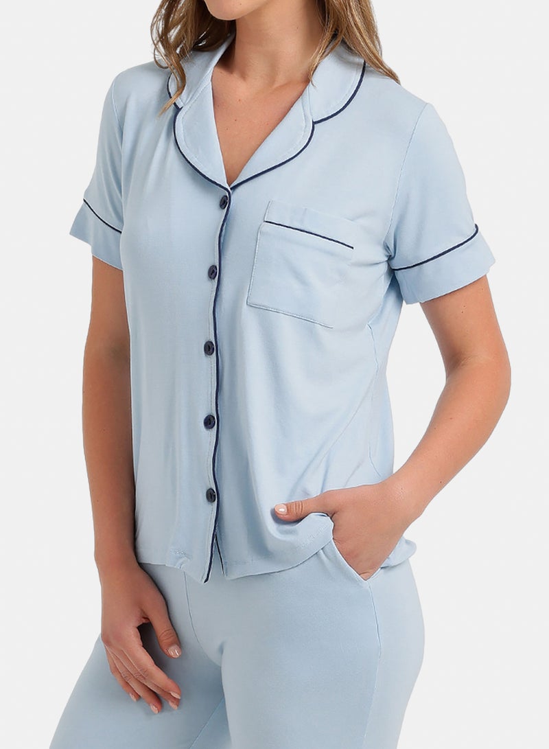 Carina Classic Piping Pyjama Set - Image 5