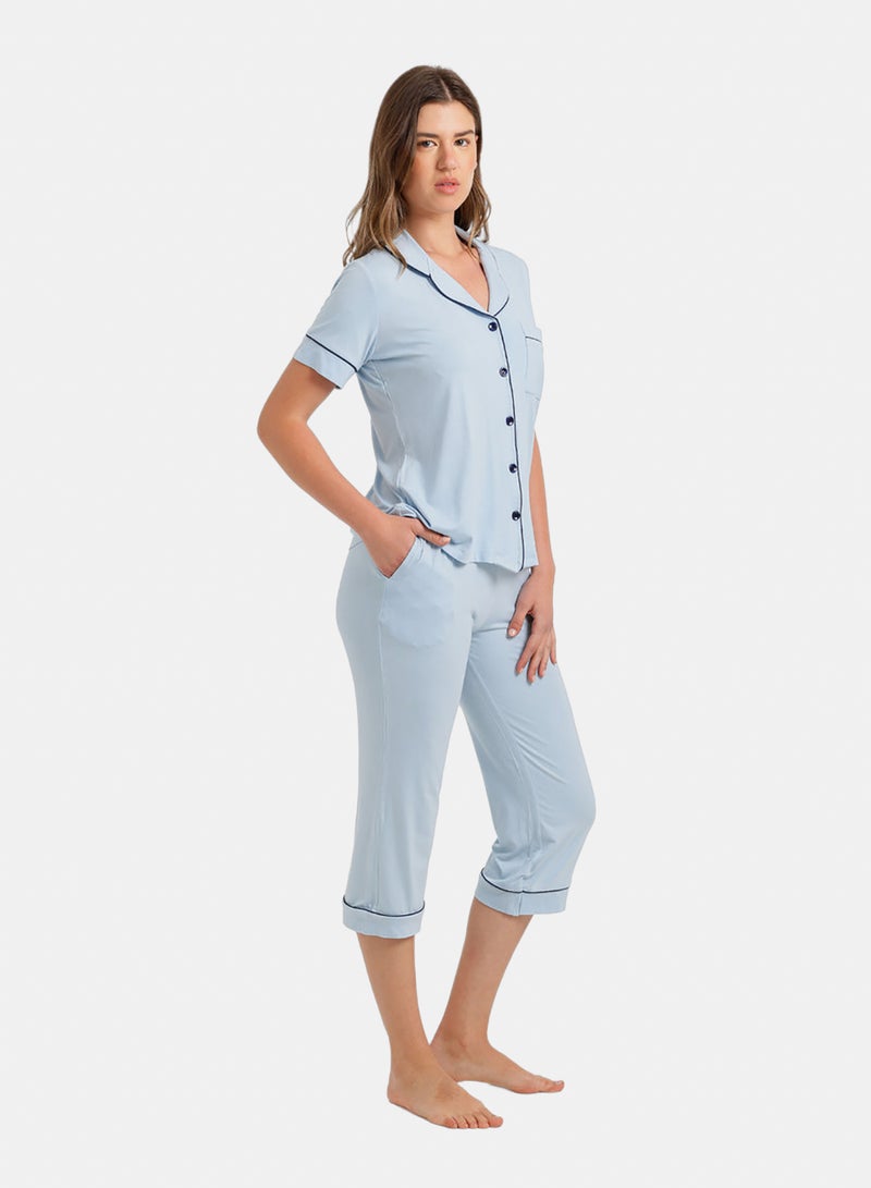 Carina Classic Piping Pyjama Set - Image 2