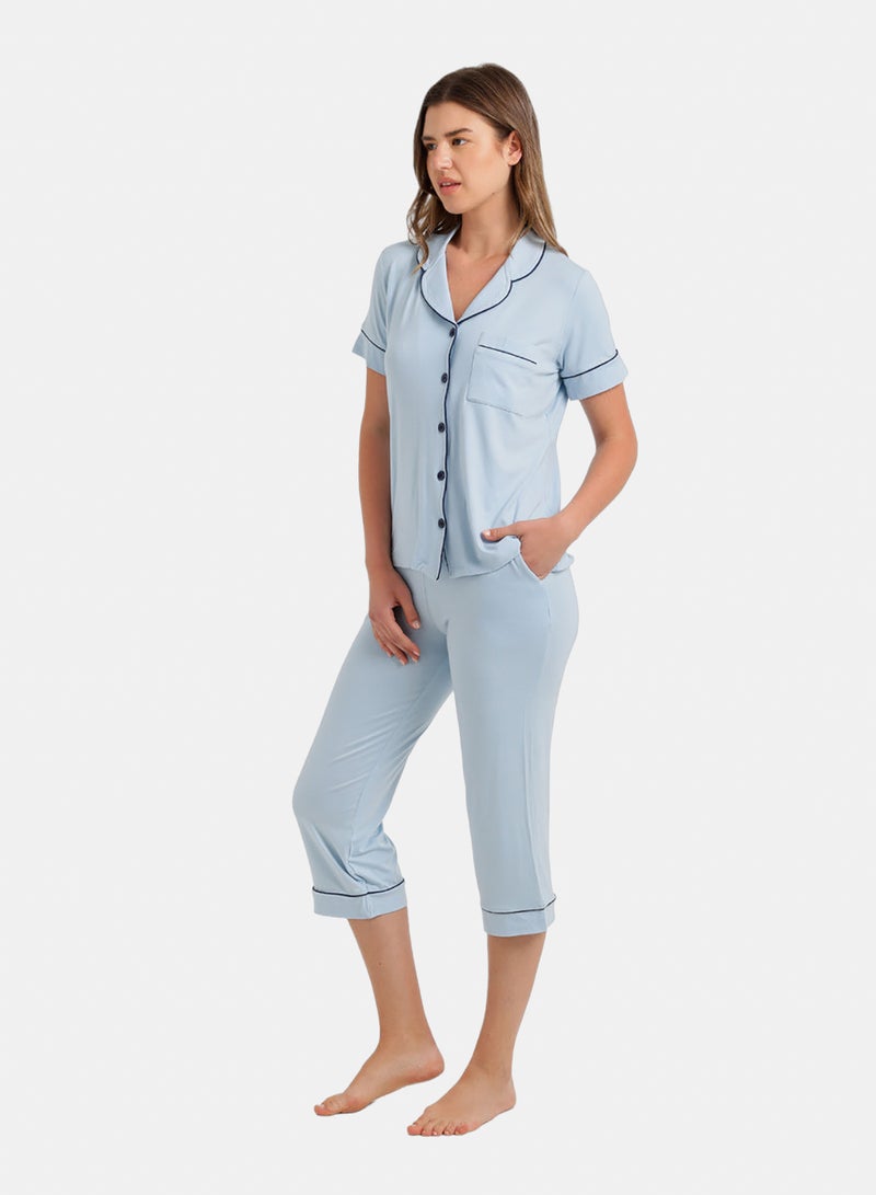 Carina Classic Piping Pyjama Set - Image 3
