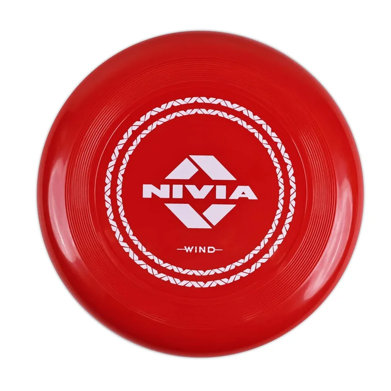 نيفيا Nivia Frisbee for Outdoor Sports Games - Large Bright Red Throwing Disc for Kids, Adults, and Dogs