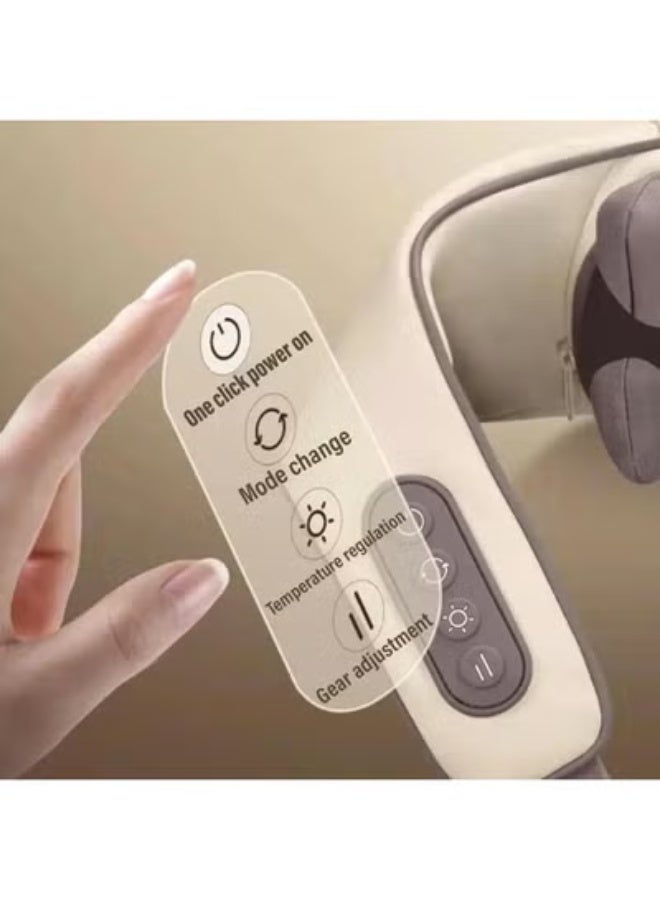 جهاز تدليك الرقبة والأكتاف مع خاصية التدفئة الحرارية ومدلك شياتسو 5D لتدليك الأنسجة العميقة وتخفيف آلام الظهر وتشنج العضلات للجسم - Image 2