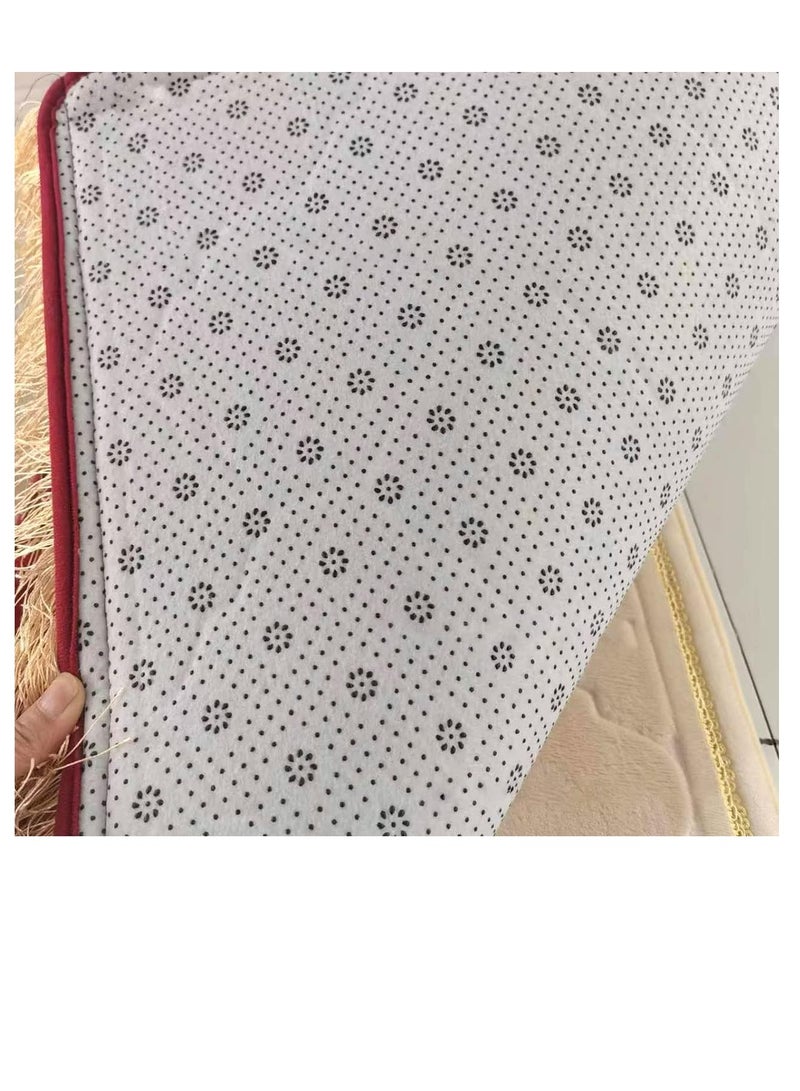 KHAJUL Brown Muslim Prayer Mat for Kids, Men, And Women Gift for Eid and Ramadan (115*65cm) - Image 2