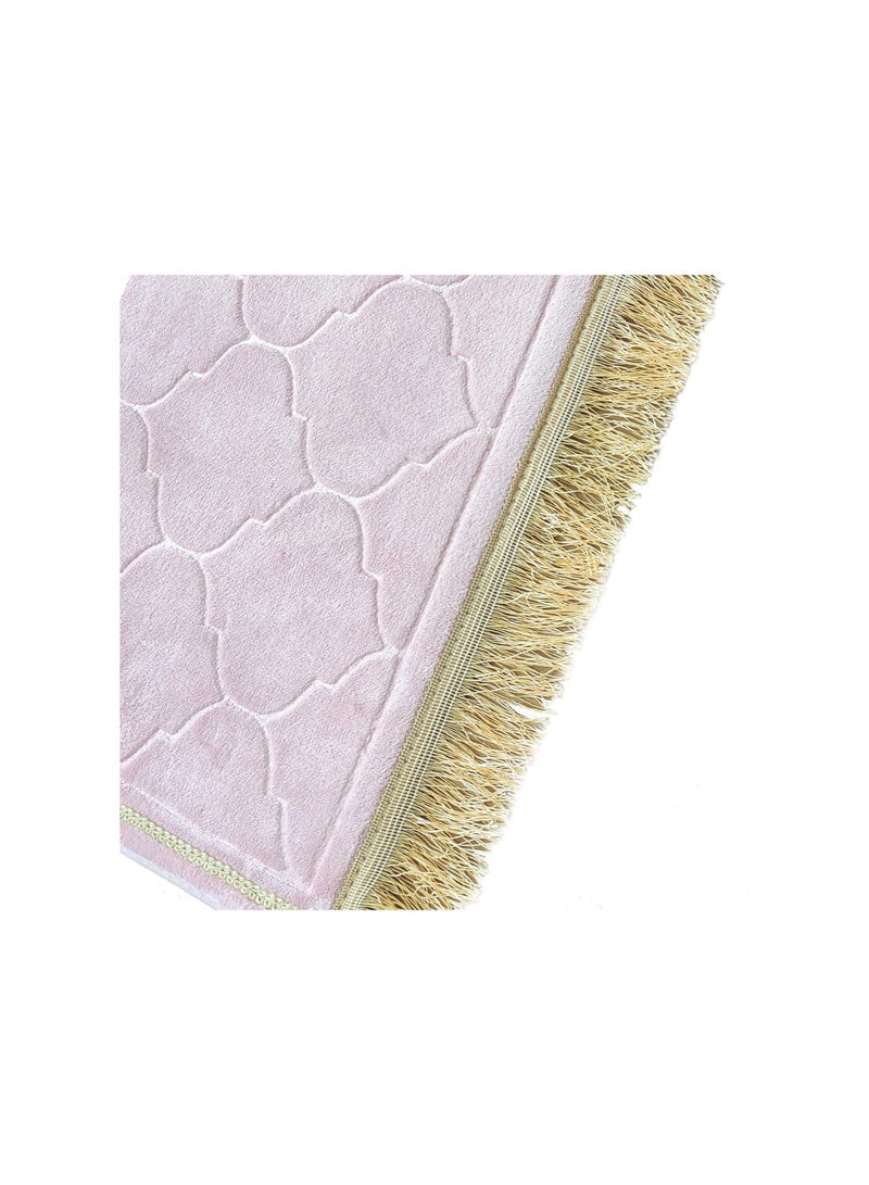 KHAJUL Brown Muslim Prayer Mat for Kids, Men, And Women Gift for Eid and Ramadan (115*65cm) - Image 5