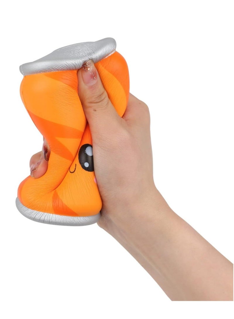 4.9 Inch Squishies, Slow Rising Stress Relief Toy in Orange Can Design for Kids and Adults - Image 4