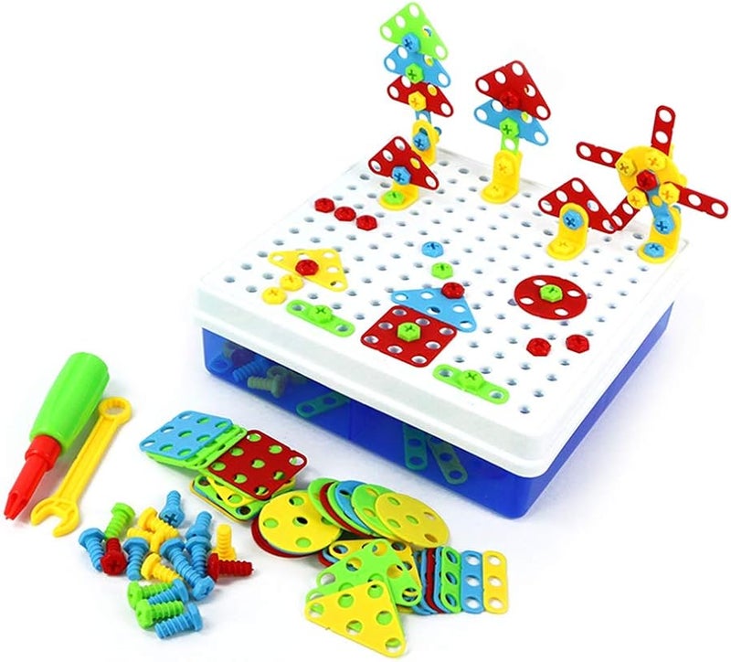 234PCS DIY Disassembly Nut Building Blocks Set with Screws and Plates ABS Educational Toy for Boys and Girls - Image 3