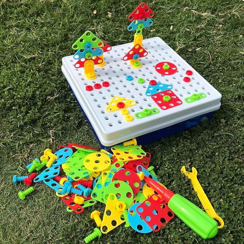 234PCS DIY Disassembly Nut Building Blocks Set with Screws and Plates ABS Educational Toy for Boys and Girls - Image 4