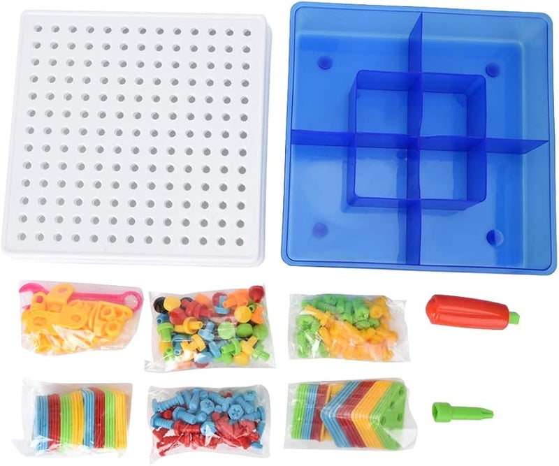 234PCS DIY Disassembly Nut Building Blocks Set with Screws and Plates ABS Educational Toy for Boys and Girls - Image 1