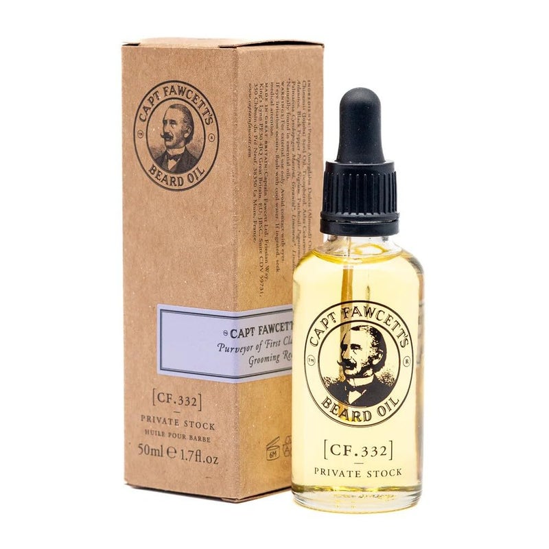 Captain Fawcett's Private Stock Beard Oil, (50ml/1.7oz)