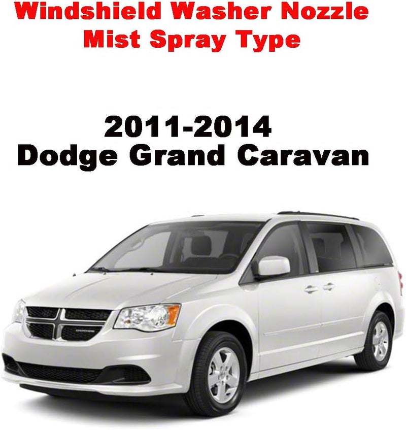 ZHPTAM ZHParty 2 Pcs Front Windshield Washer Nozzle Wiper Spray Jet - Fits Jeep Grand Cherokee 2011-2023, Dodge Grand Caravan 2011-2014, Dodge Durango 2011-2018 - Replace OEM# 68269108AA, 55372143AB - Image 4