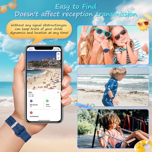 FGERWZ (2Pack) Silicone Bracelet for Tile Mate (2022/2024), Waterproof Protective Case for Tile Life360 Mate Tracker Hidden Tile Mate Holder for Child/Teen/Elderly (Dark Blue + Green) - Image 4