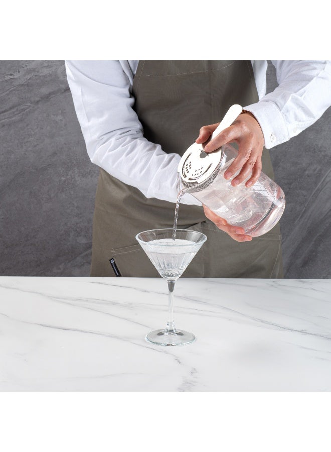 Restaurantware Bar Lux 30 Ounce Cocktail Mixing Glass, 1 Hand Blown Cocktail Stirring Glass - Diamond Cut, Contains No Lead, Clear Crystal Glass Mixing Pitcher, Weighted Bottom, Versatile - Image 5