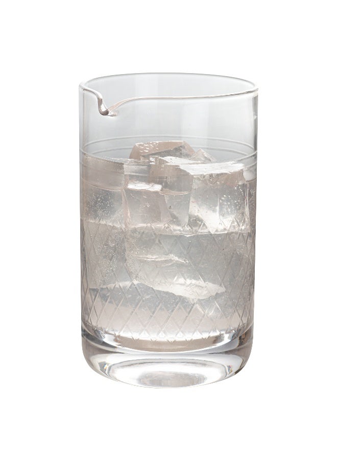 Restaurantware Bar Lux 30 Ounce Cocktail Mixing Glass, 1 Hand Blown Cocktail Stirring Glass - Diamond Cut, Contains No Lead, Clear Crystal Glass Mixing Pitcher, Weighted Bottom, Versatile - Image 2