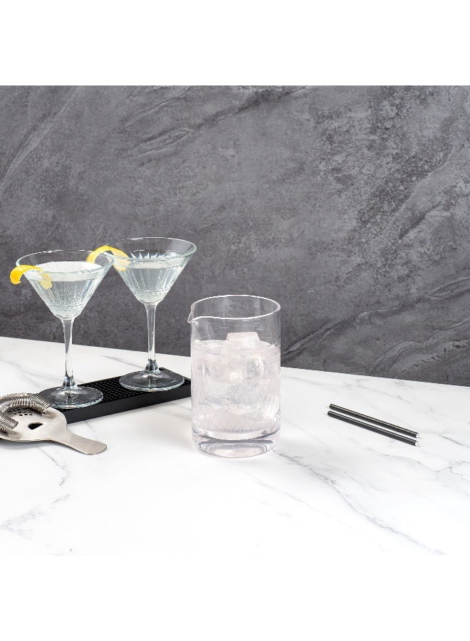 Restaurantware Bar Lux 30 Ounce Cocktail Mixing Glass, 1 Hand Blown Cocktail Stirring Glass - Diamond Cut, Contains No Lead, Clear Crystal Glass Mixing Pitcher, Weighted Bottom, Versatile - Image 4