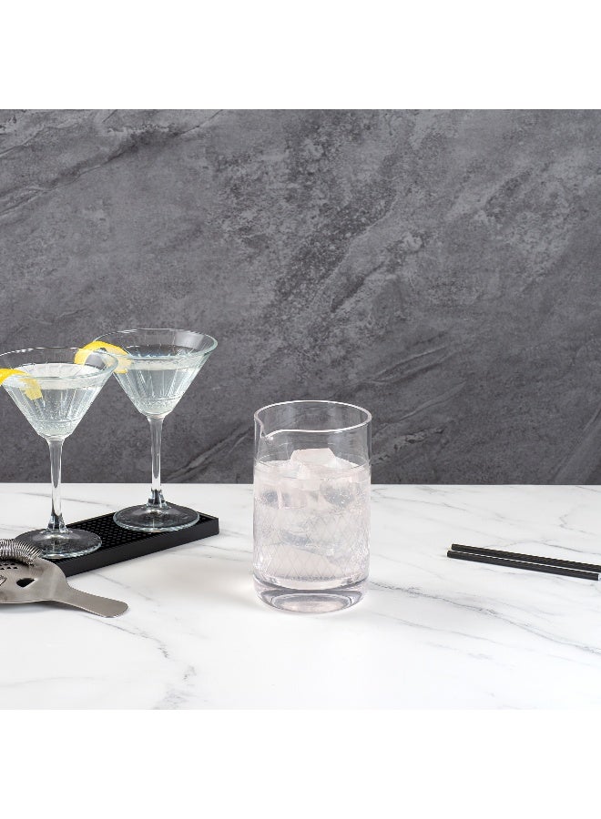 Restaurantware Bar Lux 30 Ounce Cocktail Mixing Glass, 1 Hand Blown Cocktail Stirring Glass - Diamond Cut, Contains No Lead, Clear Crystal Glass Mixing Pitcher, Weighted Bottom, Versatile - Image 3